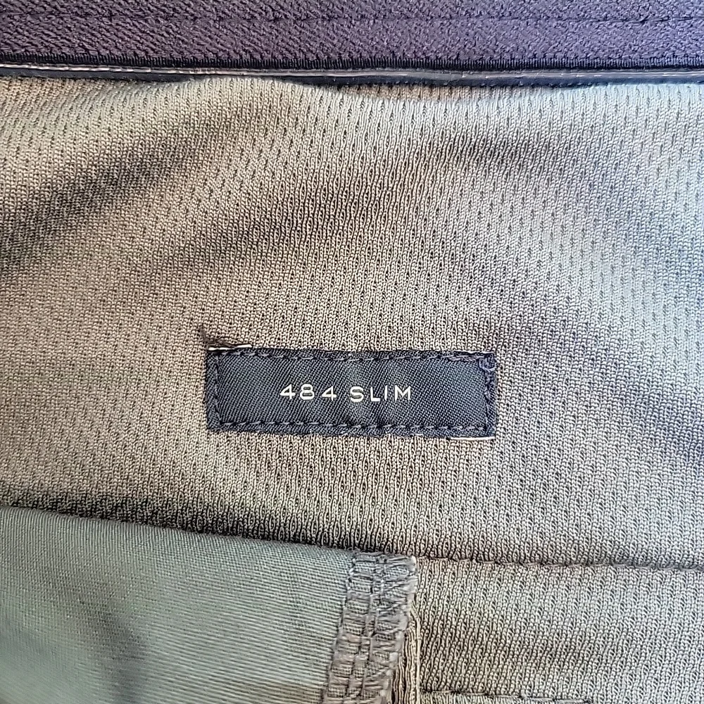 J Crew 484 Slim Tech Pants Men's 35x32 Gray Stretch Performance Chino‎ Travel